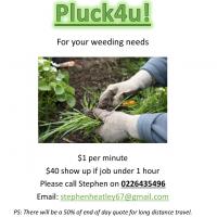 Pluck4U! For your weeding needs