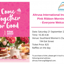 Altrusa Pink Ribbon Morning Tea - Neighbourly North Invercargill ...