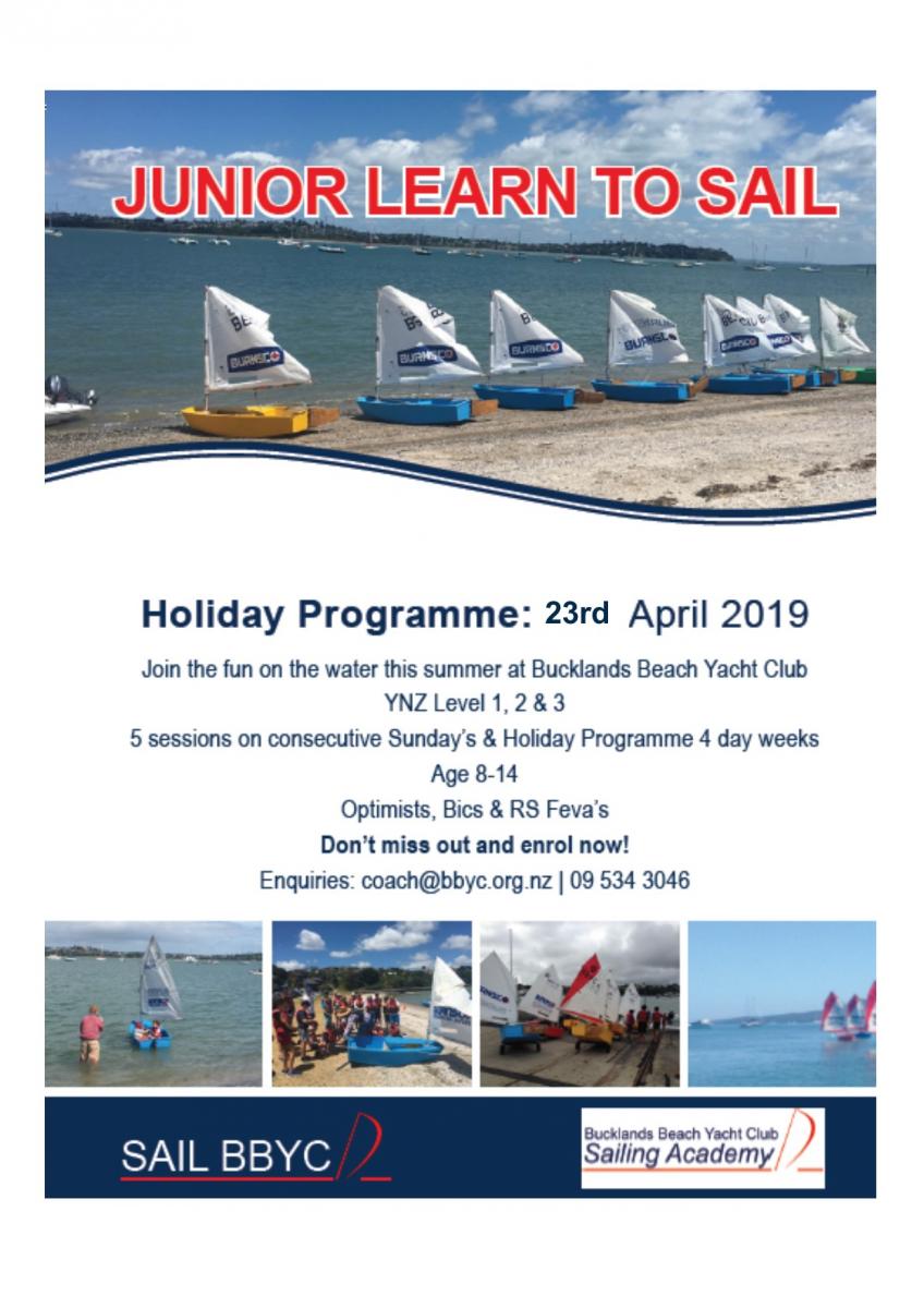 Bucklands Beach Yacht Club Holiday Programme - Neighbourly Eastern Beach,  Auckland
