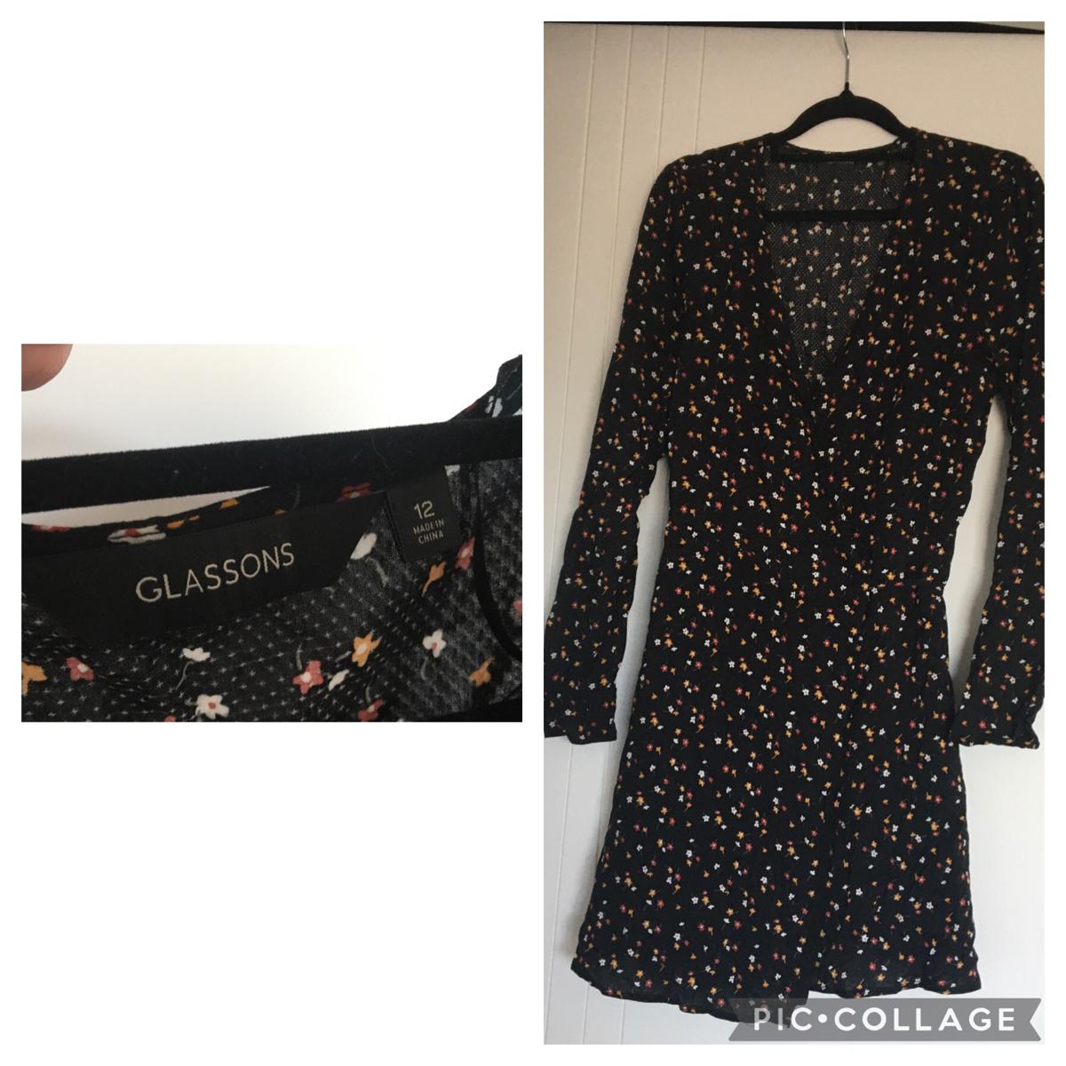 Glassons size 8 to 12 floral wrap dress ...