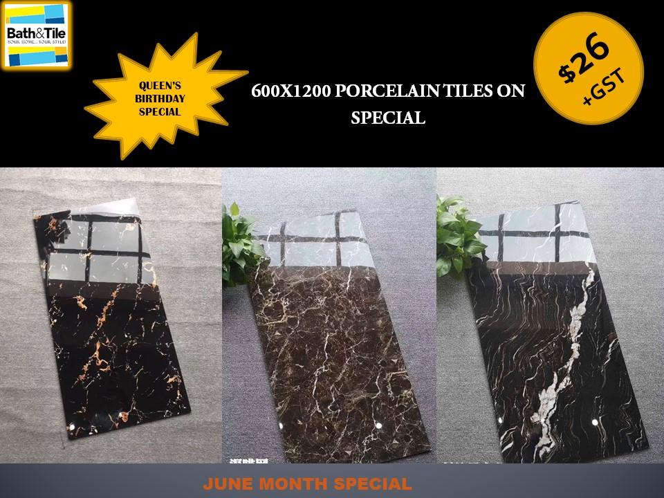 600x1200 Porcelain Tiles for 26+gst Neighbourly Rosedale, Auckland